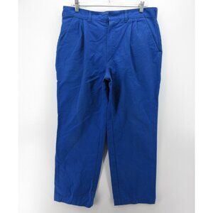 VINTAGE KLM Kleding Pants 35 Carpenter Dutch Workwear Pleated 35X26 *